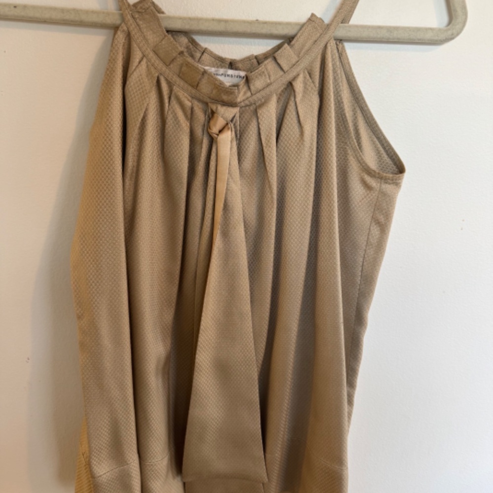 Diane Von Furstenberg Gold Silk Tank Blouse
